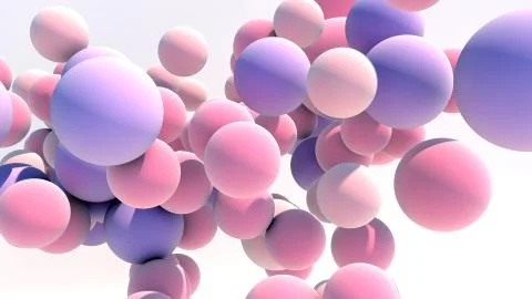 Floating Multicolored Balls Background Illustrazione stock