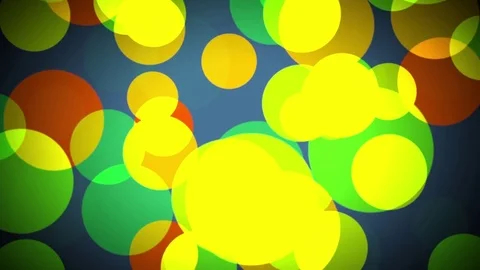 Floating Multicolored Circles on Blue Abstract Motion Background Loop 1 Stock Footage 76699262