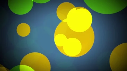 Floating Multicolored Circles on Blue Abstract Motion Background Loop 3 Stock Footage 76699415