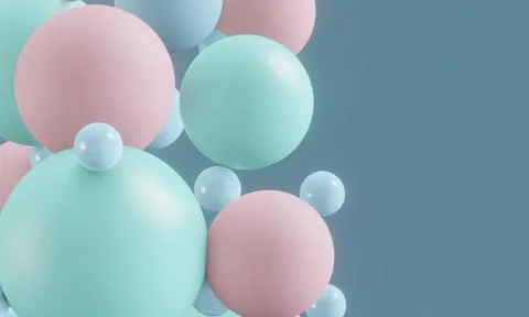 Floating multicolored spheres Stock Illustration