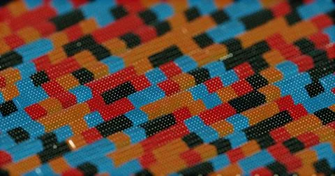 Floating Multicolored Transparent and Opaque Cubes on Black Background.. Stockillustratie