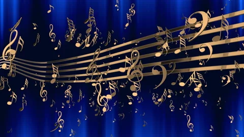 Floating Music Notes Background Stock Footage 167355187