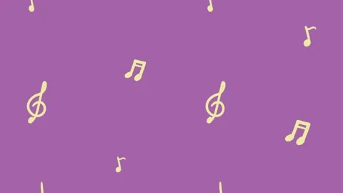 Floating musical notes animation over purple background for creative art pr.. Stock-Footage 338425685