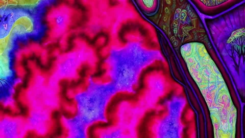 Floating in neon 003 Stock Footage 220113530