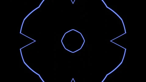 Floating neon patterns on a black background in a seamless loop. Stock Footage 289139297