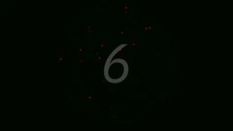 Floating number nine animation on black background for digital intro Stock Footage 342093829