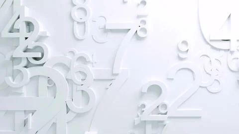 Floating Numbers Animation With Gentle Rotation And Subtle Movement Stock Footage 342902124