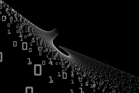 Floating numbers on black background 스톡 사진