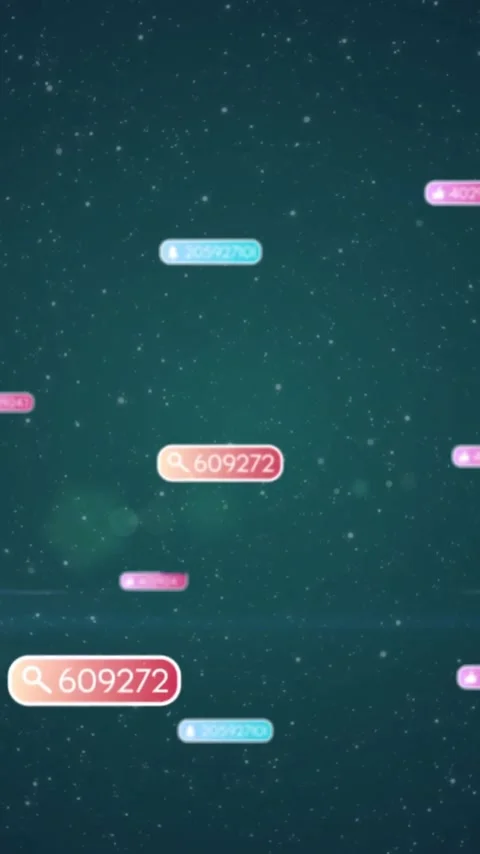 Floating numerical codes animation over starry night sky background Stock Footage 320093772