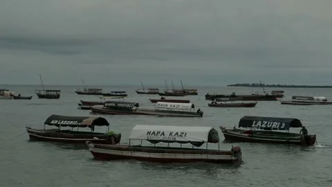 Floating ocean ship in Zanzibar. Stock Footage 170665339