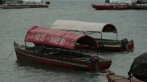 Floating ocean ship in Zanzibar. Stock Footage 170665518