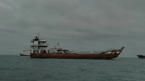 Floating ocean ship in Zanzibar. Stock Footage 170665838
