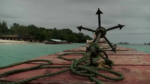 Floating ocean ship in Zanzibar. Stock Footage 170665959
