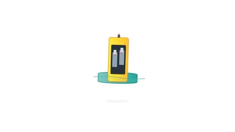 Floating Ocean Wave Energy Converter Buoy Motion Graphic with Kinetic Pisto.. Stock-Footage 346006961