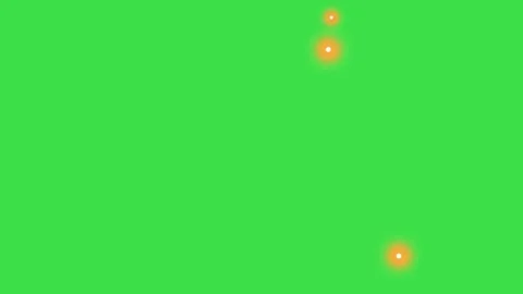 Floating orange glowing particles with bokeh effect on green screen backdrop Stock Footage 330534172