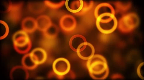 Floating orange rings - Animated motion background loop Stock Footage 67624221