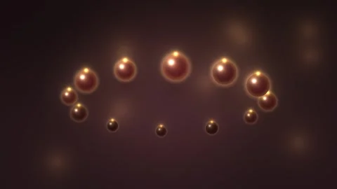 Floating orbs create patterns in dark space with soft light Stock Footage 339515062