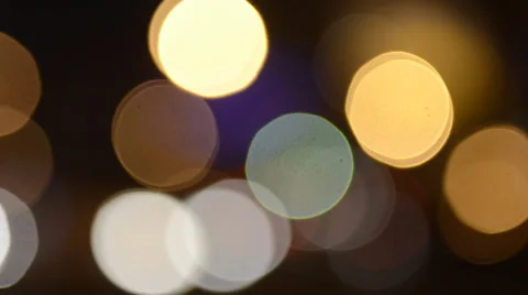 Floating Orbs of Light with a Soft Focus Stock Footage 49684309