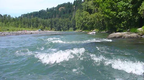 Floating Oregon River Point of View Stock Footage 51614730