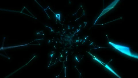 Floating organic dust particles shimmering on a black background. Particles Stock Footage 111906951