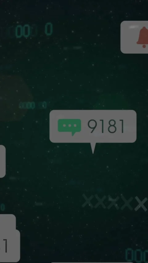 Floating over digital binary code, notification icons and numbers in animation Vídeos de archivo 319727503