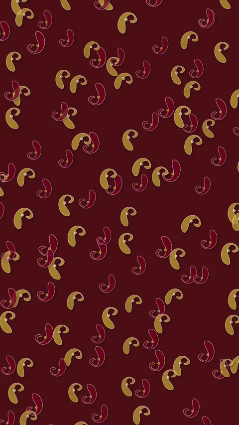 Floating Paisley Boteh Elements Aligning to Grid Loop Video stock 330734360