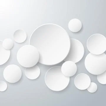 Floating Paper Circles Background Stock Illustration