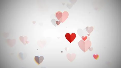 Floating paper hearts creating a loving and romantic background for valentine's Stock Illustration