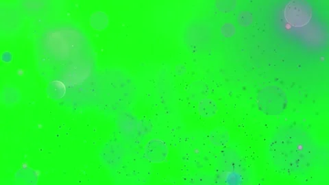Floating particle bokeh elements over bright green screen background for Stock Footage 345331054