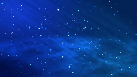 Floating Particles and Light Rays in Deep Blue Cosmic Space Stock Footage 328082946