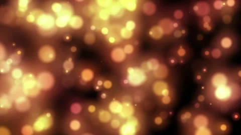 Floating Particles on black Background. Glittering Particles With Bokeh Video stock 252891738