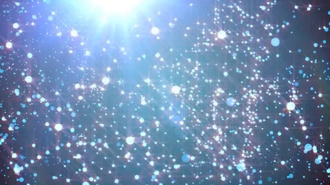 Floating particles on blue background Video stock 82251208