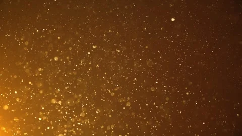 Floating particles, gold particles abstract background. Stock Footage 255680286