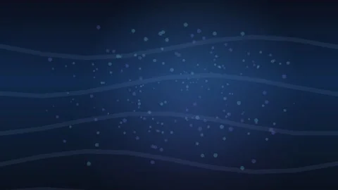 Floating particles over dark blue wave lines Stock Footage 335893781