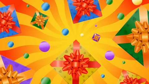 Floating party balloons background Stock Illustration