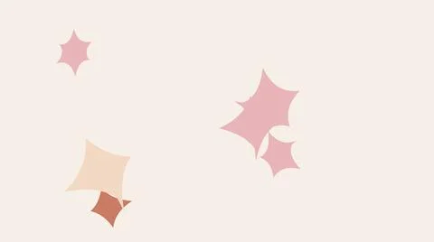 Floating pastel star shapes in soft colors Stock Illustration