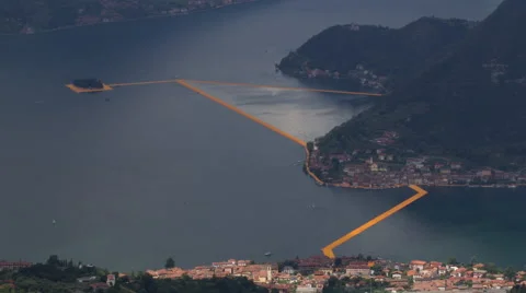 The Floating Piers Time Lapse Stock Footage