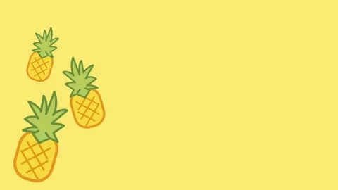 Floating Pineapple Design Stock Footage 335630105