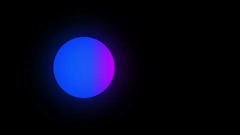 Floating pink and blue gradient geometric shape rotating on black background Stock-Footage 326545373