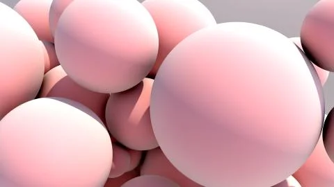 Floating Pink Balls Background Stock Illustration