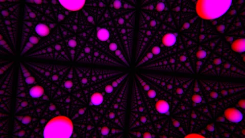 Floating Pink Balls Endless Array Stock Footage 143910422