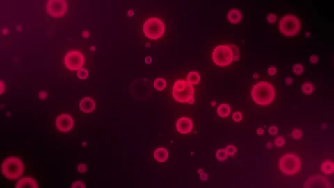 Floating Pink Bokeh Glowing Fluid Circles Loop Stock Footage 335418687