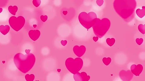 Floating Pink Hearts Background Animation Stock Footage 334572796