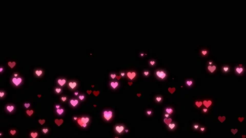 Floating pink hearts shape background Stock-Footage 147937737