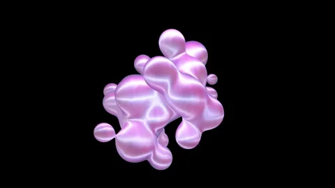 Floating pink liquid with glitter particles in zero gravity Stock Footage 316702276