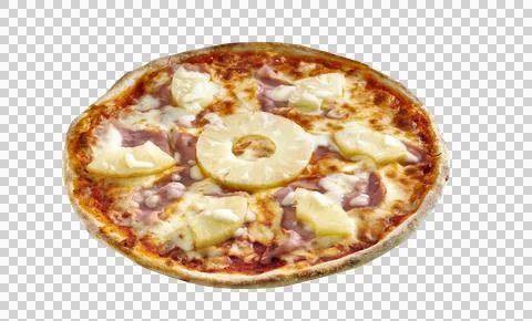 Floating Pizza pineapple Stock Photos