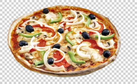 Floating  Pizza vegetale Stock Photos