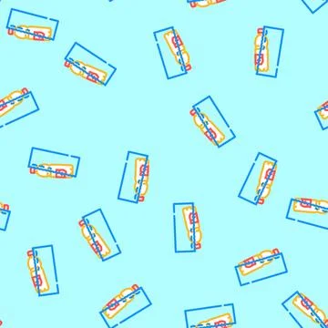 Floating plastic bottles ocean vector seamless pattern Stock Illustration