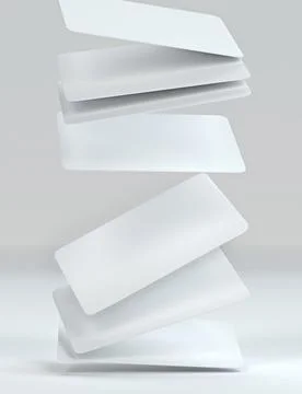 Floating playing cards above the deck. Flying 3D rendering for design placement Stock Illustration