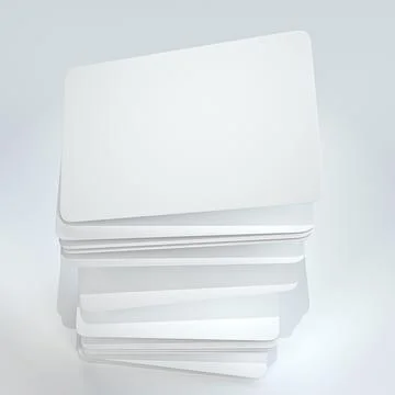 Floating playing cards above the deck. Flying 3D rendering for design placement Stock Illustration